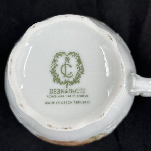 Bernadotte Fine China Tea Coffee Cup and Saucer Set Czech Republic Fish Wildlife - Picture 7 of 8